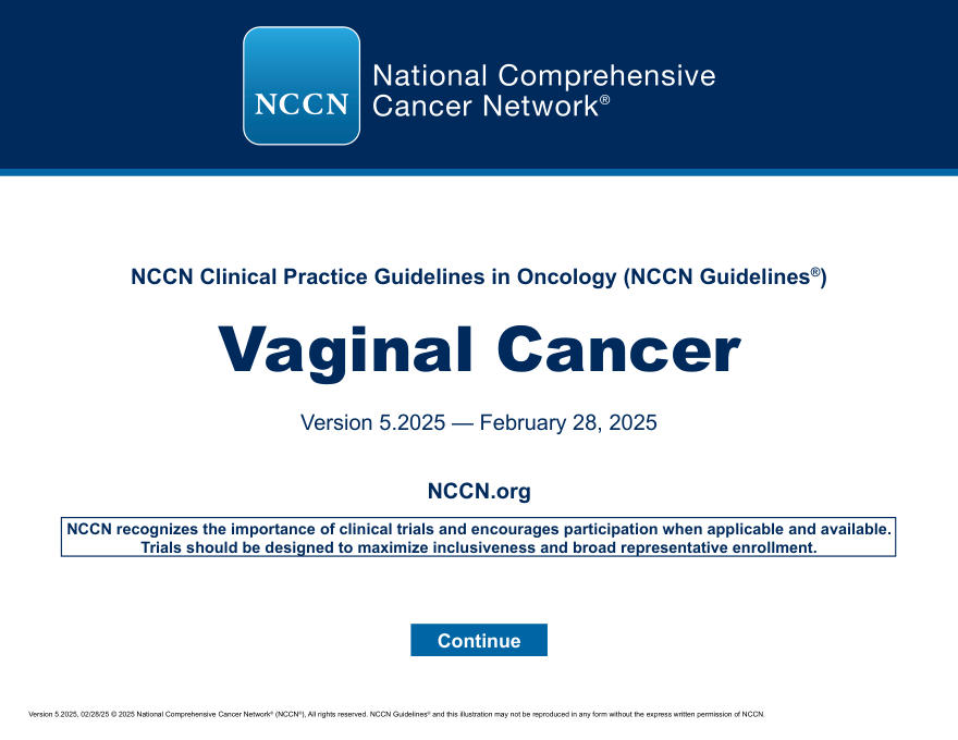 (2025.V5)NCCNl临床实践指南:阴道癌