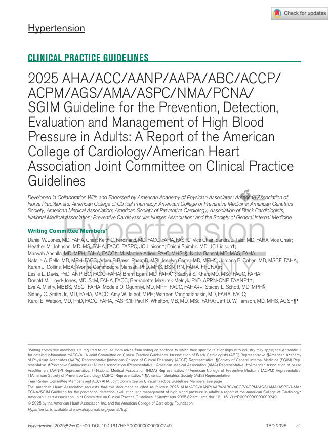 2025+AHA/ACC/AANP/AAPA/ABC/ACCP/ACPM/AGS/AMA/ASPC/NMA/PCNA/S
