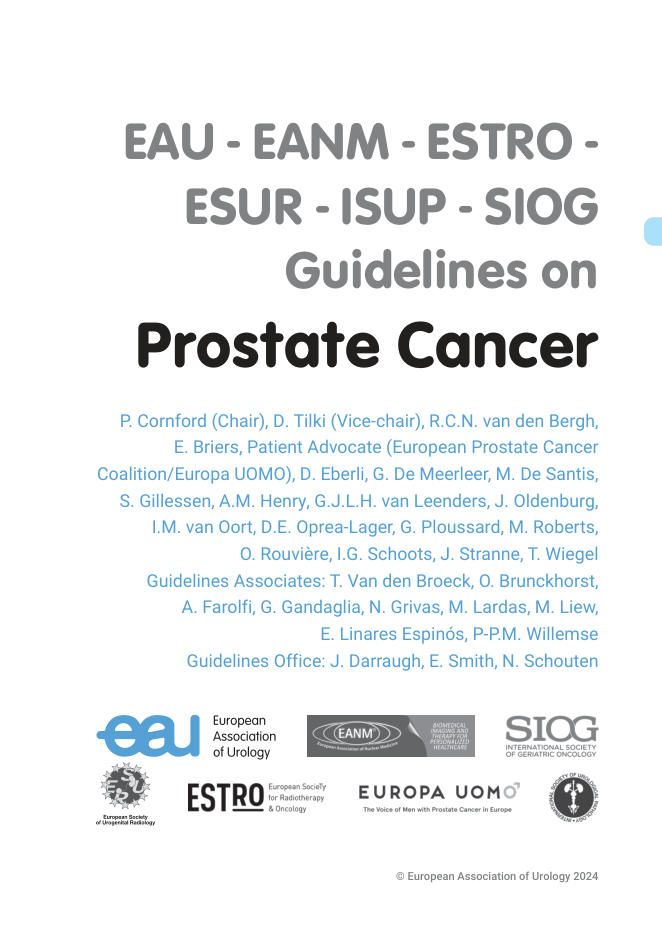 2024 EAU/EANM/ESTRO/ES UR/ISUP/SIO G指南:前列腺癌