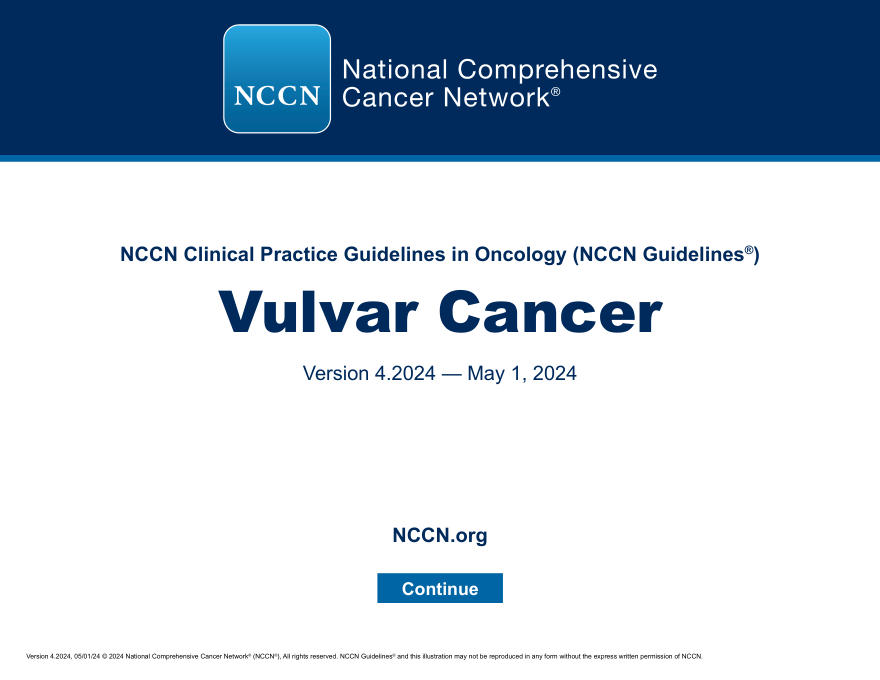 (2024.V4)NCCN 临床实践指南:外阴癌