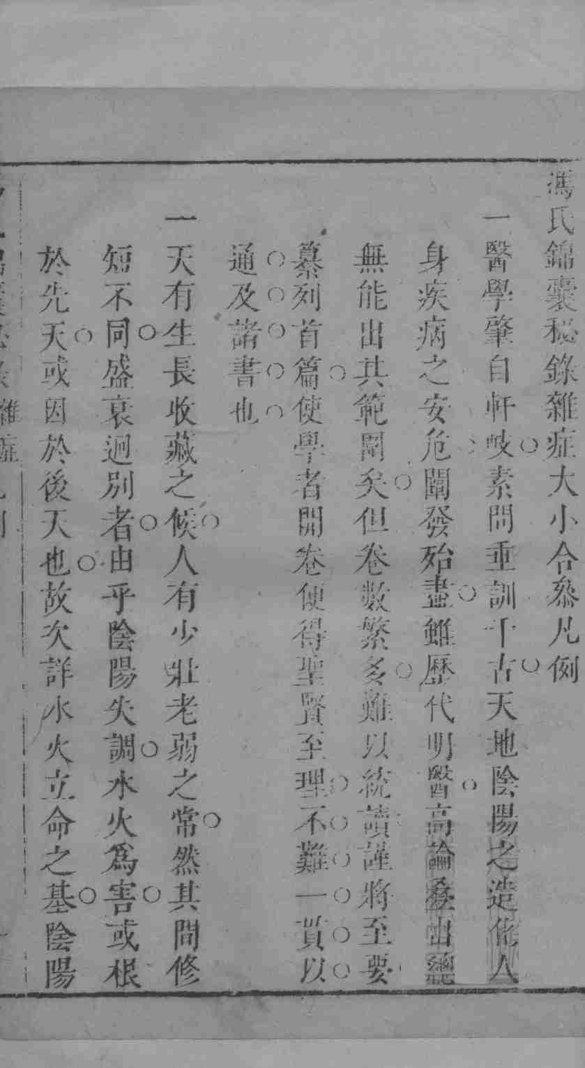 冯氏锦囊秘录杂症大小合叅