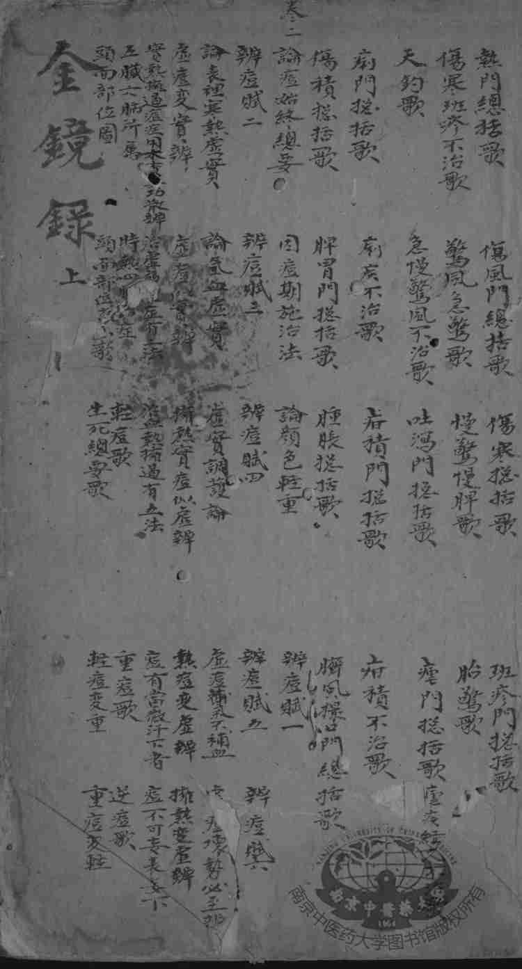 增补痘疹金镜录