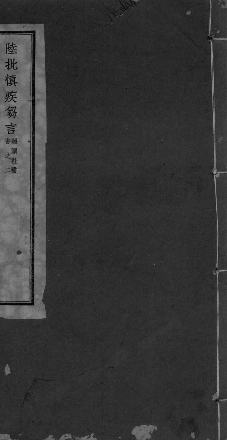 陆批慎疾刍言