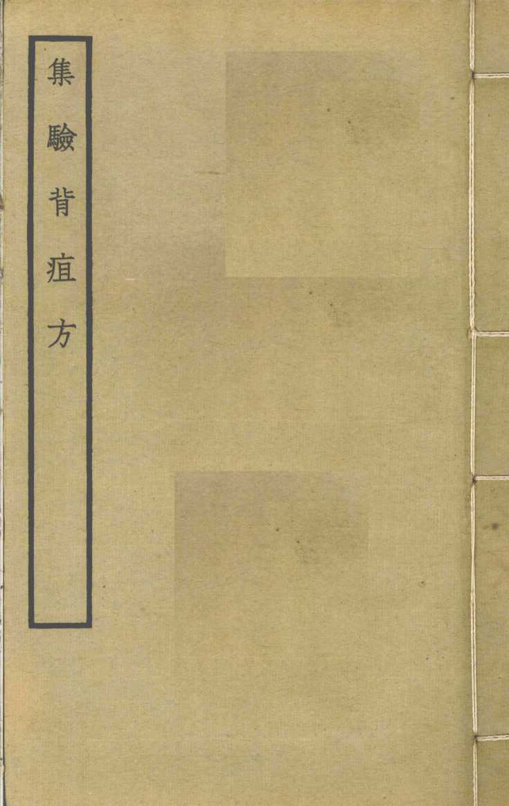 集验背疽方